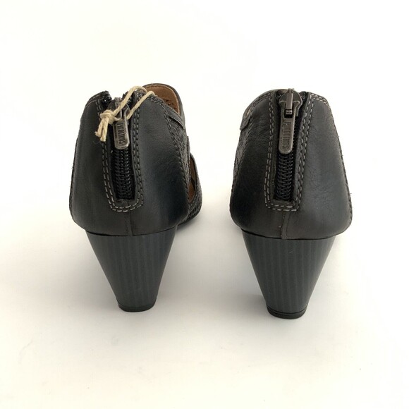 Pikolinos Sandals Sz 41 US 10M Black Perforated Leather Open-toe Mid Heel - Picture 7 of 12